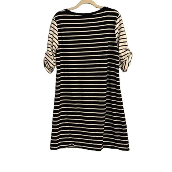 Tommy Hilfiger Striped Navy & White Short Roll Sleeve Dress, Nautical, XL - Picture 2 of 9